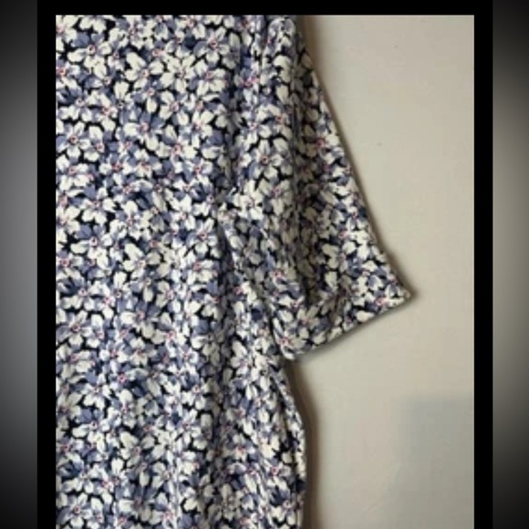 Ralph Lauren LRL Black Label Short Sleeve Cotton Floral Top Blouse Size 1X - Picture 8 of 10